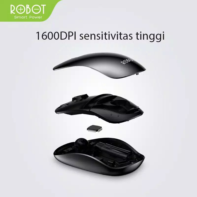 Keyboard Wireless Robot KM3000 Led Hitam Combo Mouse Usb Mini Series for Pc Laptop Original