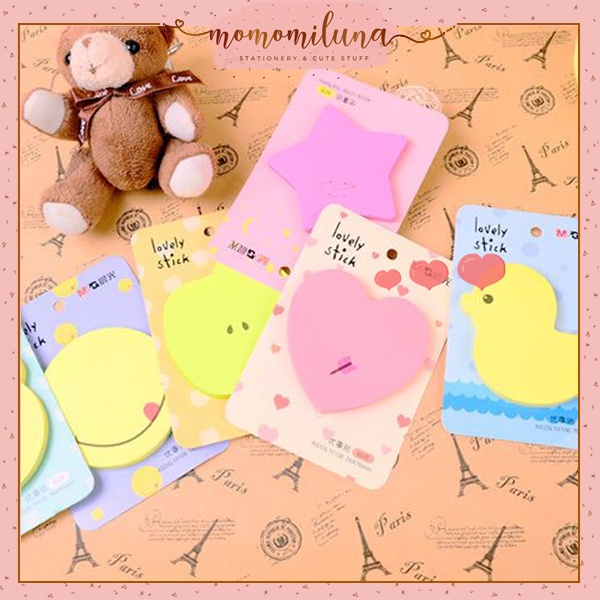 

Sticky notes memo kecil berbagai macam bentuk lucu cute isi 60 lembar kertas decor MK314