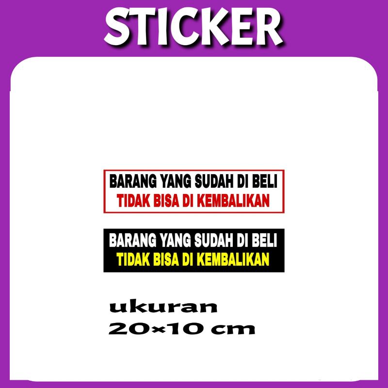 

STICKER KONTER PERINGATAN S7F6
