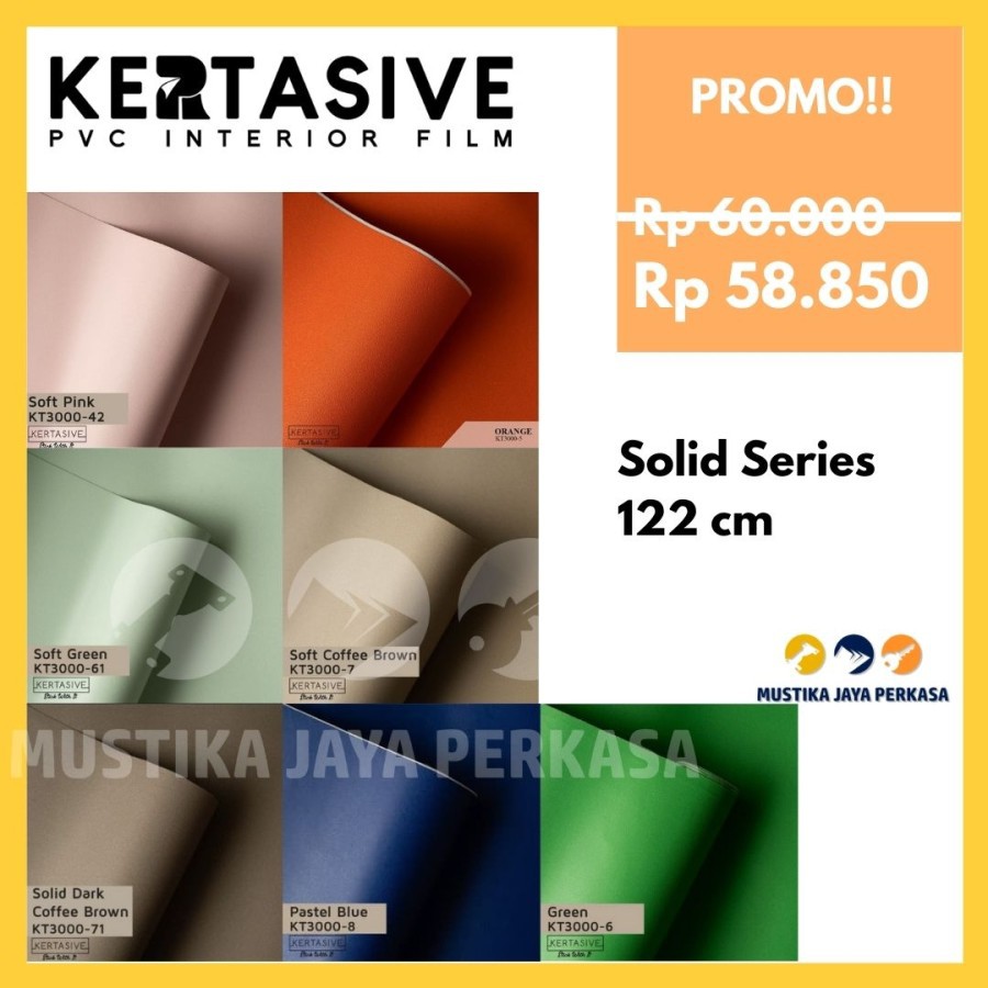 Kertasive Solid Series 2 Decosheet PVC Interior Film Murah