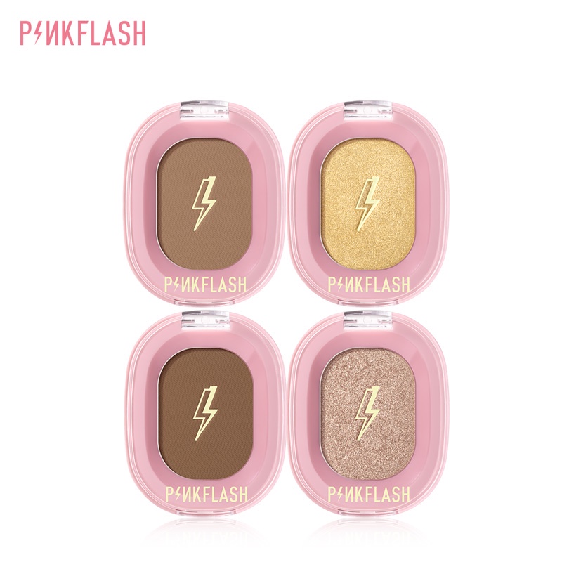 PINKFLASH Soft Pigment Face Contour Highlighter Shimmer Pink Flash OhMyShow BPOM PF-F02 (VC)