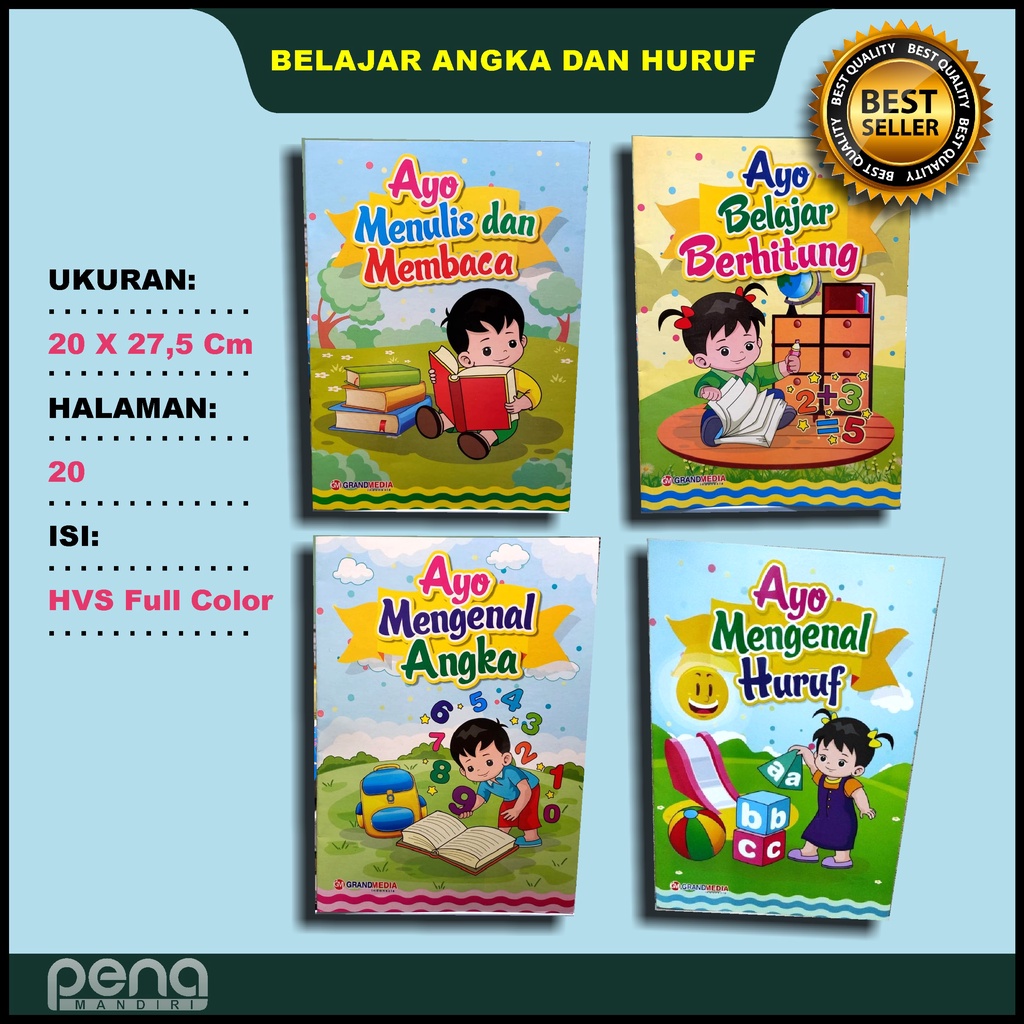 Buku TK - Belajar Angka dan Huruf (Grand Media)