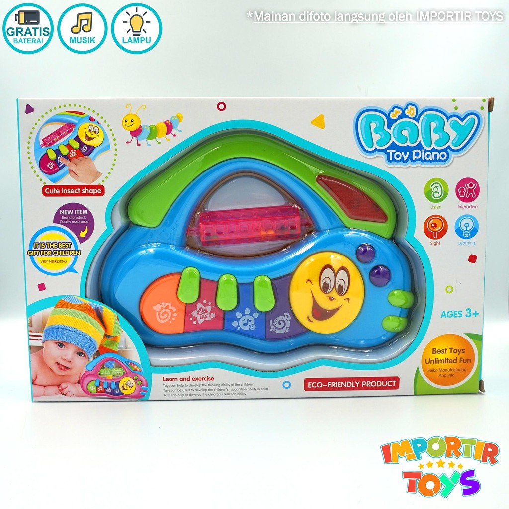 Mainan Anak Piano Organ Keyboard Baby Toys Lagu dan Lampu (Best Toys Unlimited Fun)