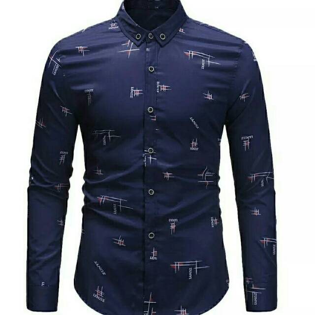 X1 - ZUNIO WARNA NAVY FASHION KEMEJA TERMURAH UNTUK PRIA IDAMAN