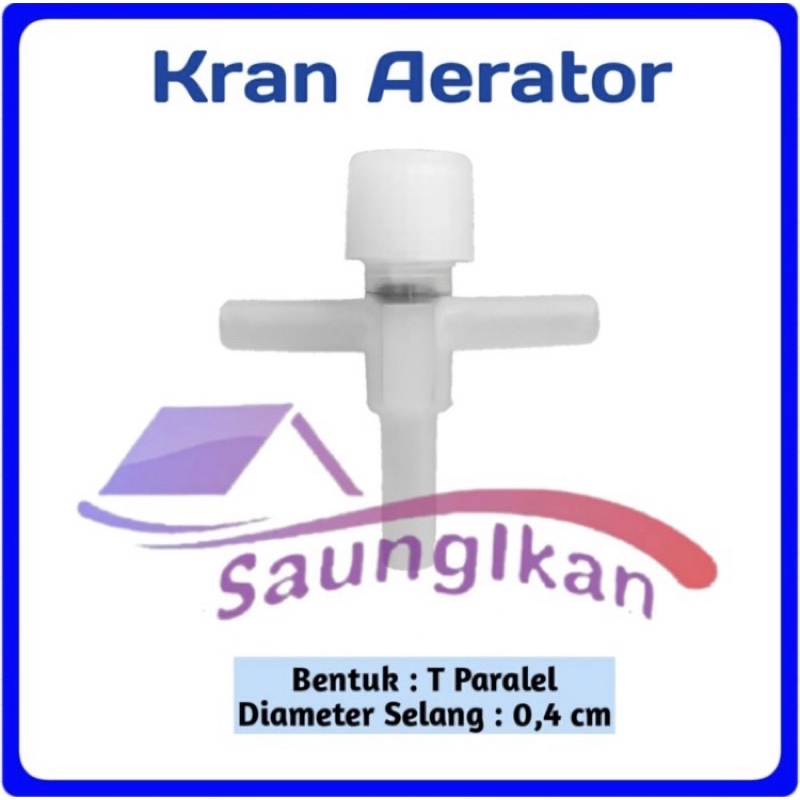 Kran Aerator T SINGLE PARALEL aerasi aquarium aquascape plastik