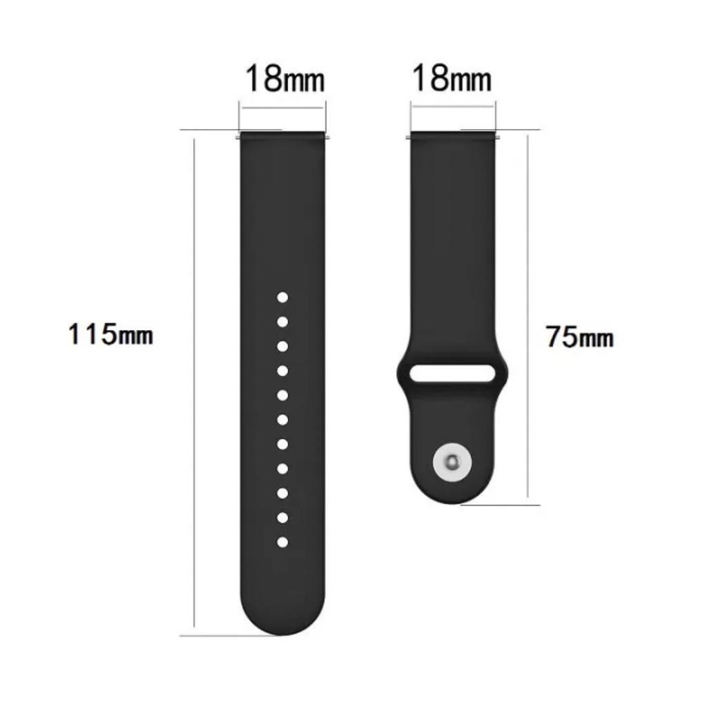 TNO Strap Garmin Venu 2s 40mm - Tali Jam Tangan 18mm Rubber Silikon Sporty Polos