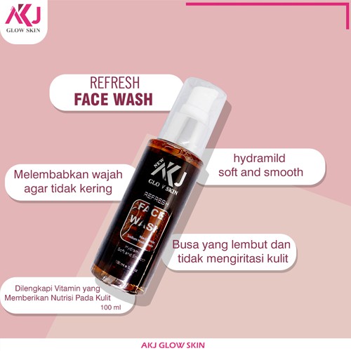 Refresh Face Wash AKJ Glow Skin / Sabun Wajah