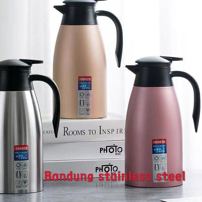 ™ sus 304 termos air vacuum stainless steel panas dingin teh kopi 1.5 liter 2 liter warna ♙