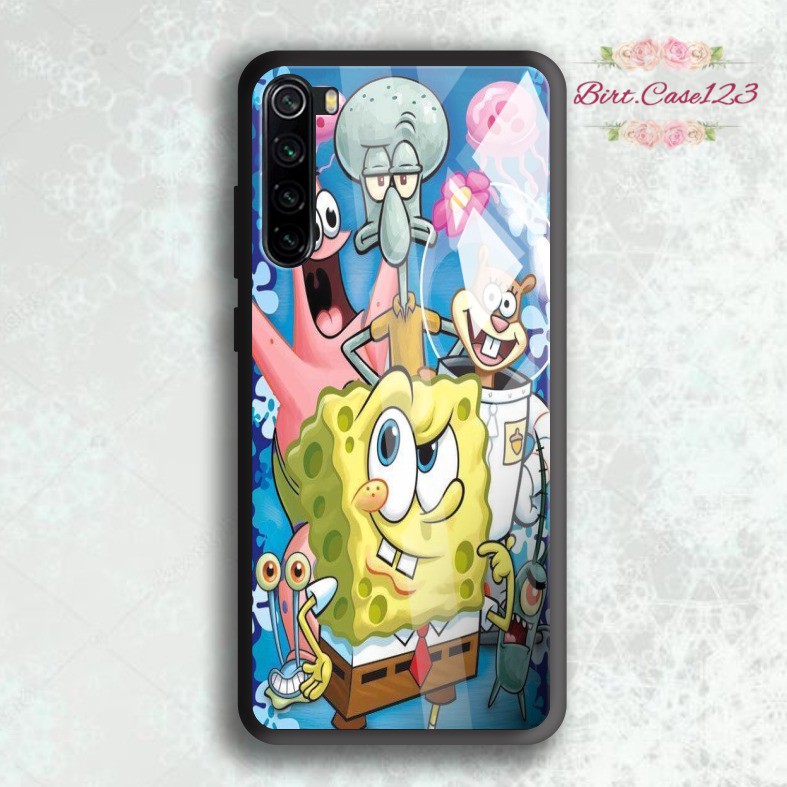 back case glass SPONGEBOB Oppo A3s A1k A5 A9 2020 A7 F9 A5s A31 A52 A53 A92 A37 A57 A59 A71 BC4970