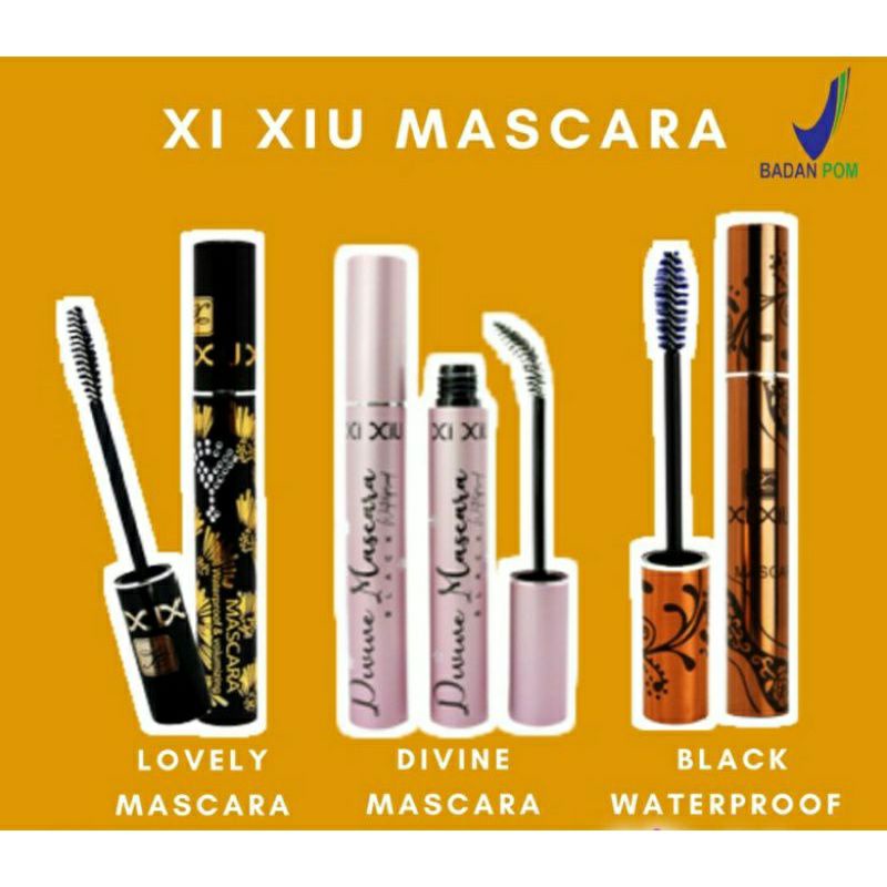 Xi Xiu Lovely | Black | Pink Mascara Divine Waterproof Volumizing BPOM | maskara XIXIU