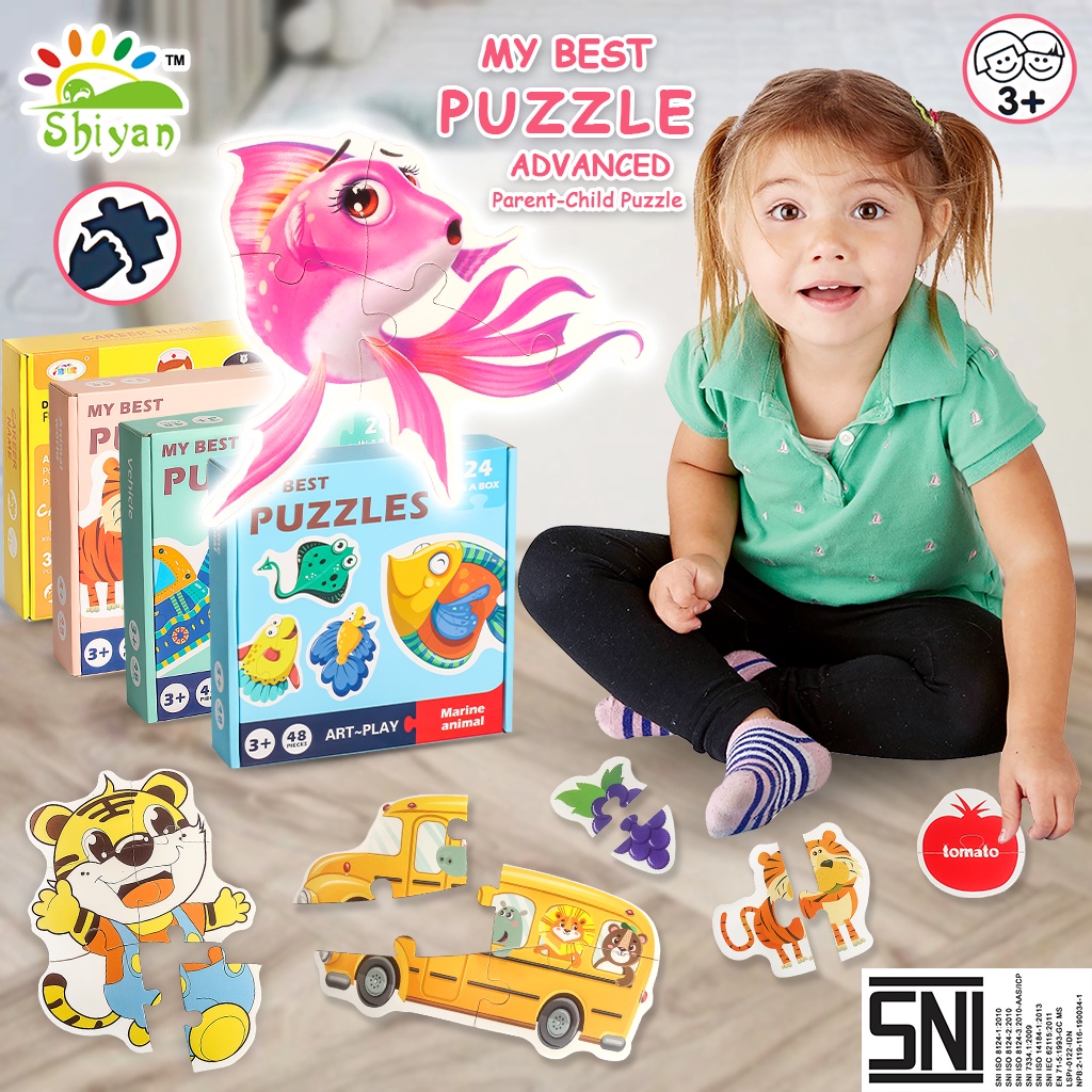 [Shiyan] puzzle berkarakter mainan jigsaw mainan edukasi anak menyatukan gambar karakter jigsaw puzzle children education toys