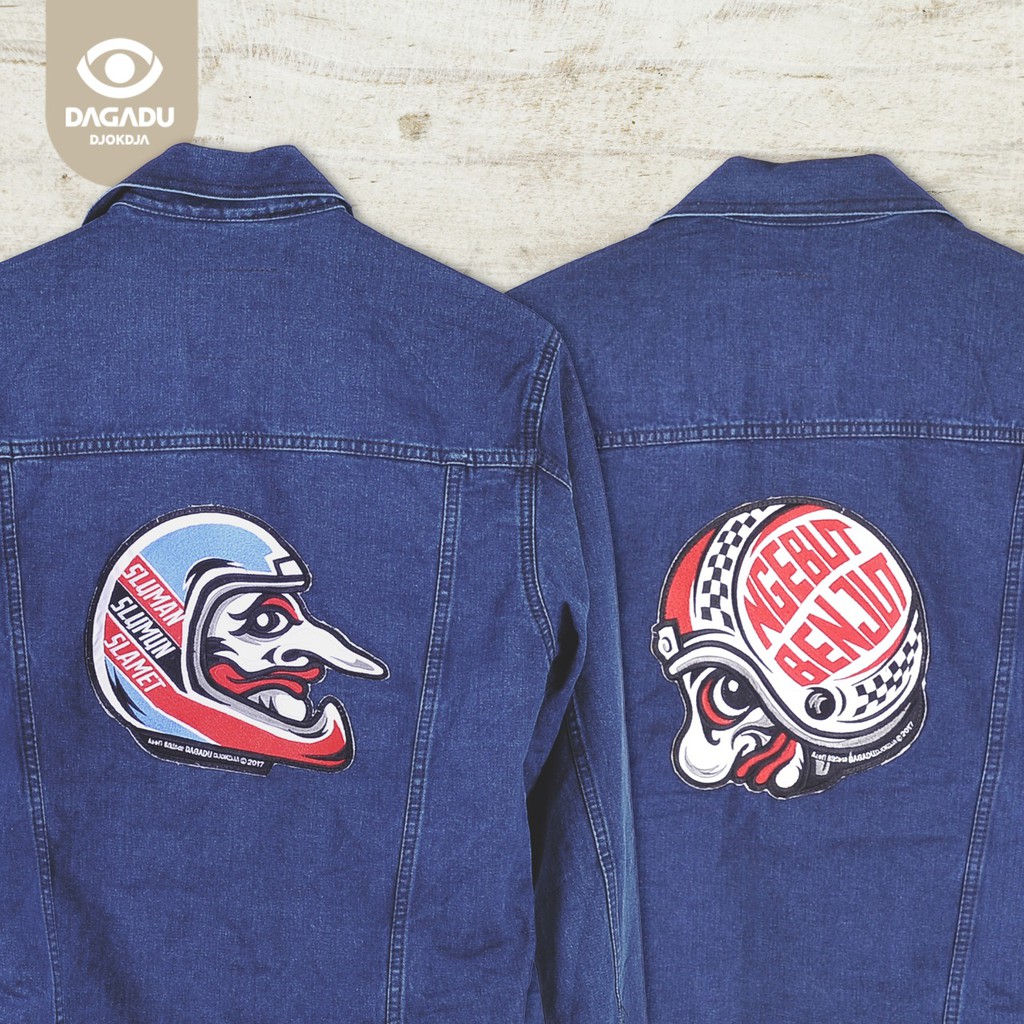 

Dagadu jaket denim dagadu aseli official - gareng ngebut benjut