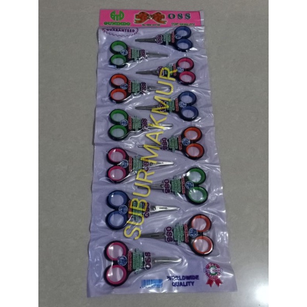 

(12Pcs) GUNTING GUNINDO OSS - GUNTING STAINLESS STEEL ANTI KARAT ukuran kecil - GUNTING GUNINDO OSS Ukuran kecil