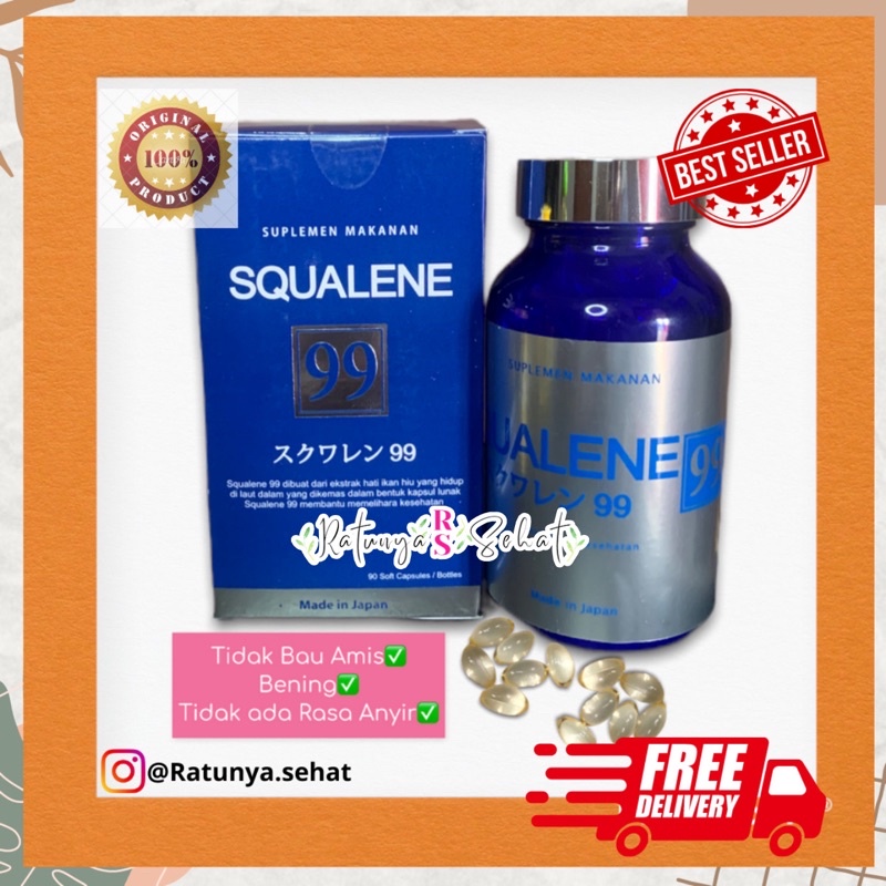 SQUALENE 99 ORI JAPAN KENKONOKAI PERAPERA - Fish Oil READY STOK / Minyak ikan murni Squalene KENKO N