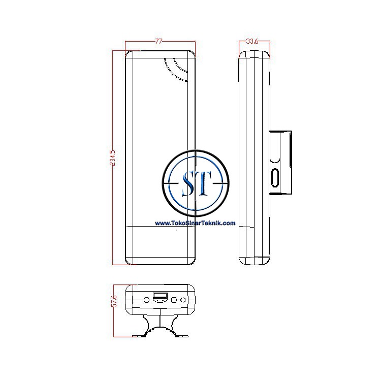 Casing + Antenna 16dBi 2.4G 300M Wifi AP High Power Outdoor Type A1 Kotak Isolator Antena Wireless Modem