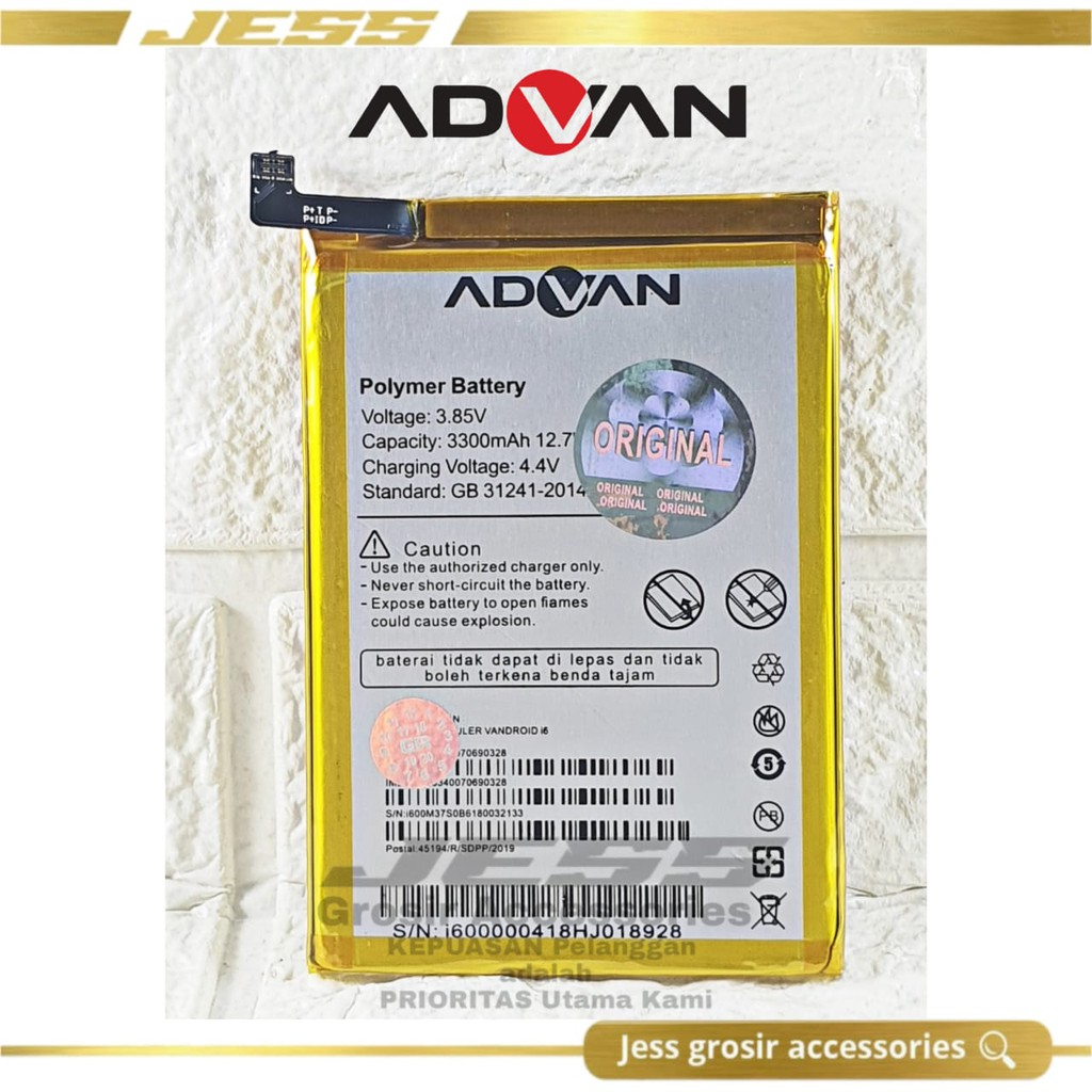 Baterai Battery Original ADVAN vandroid I6 4G LTE - I66K - i55K Batre ADVAN Vandroid G5 6201 Triple Camera 6.2 Inchi