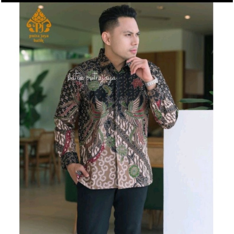 CENDRA Baju Batik Pria Lengan Panjang Slim Fit Premium Modern Furing Adem Halus Kemeja Formal Sragenan Asli Solo Grosir Solo