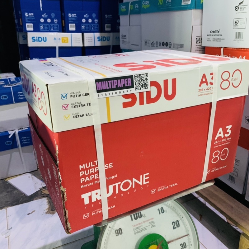 

Kertas HVS A3 Sinar Dunia 75 Dan 80 GSM