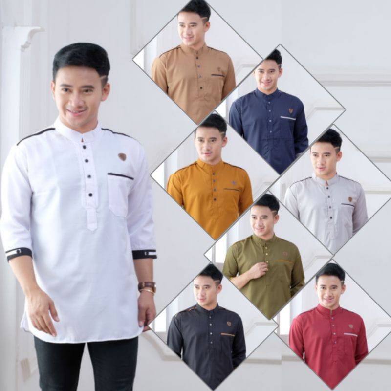 Koko kurta/baju koko pria lengan 3/4