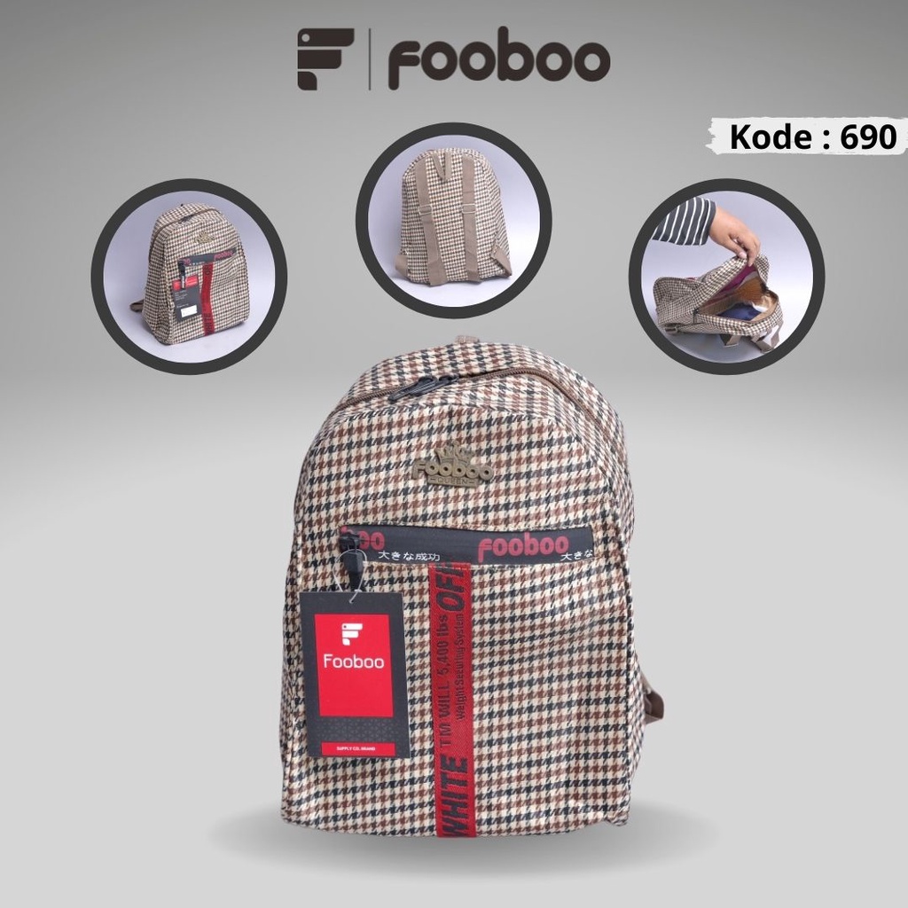 FOOBOO TAS RANSEL BACKPACK WANITA KOREAN STYLE