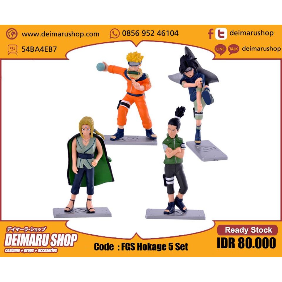 Figure Naruto Sasuke Shikamaru Tsunade Chunin Set