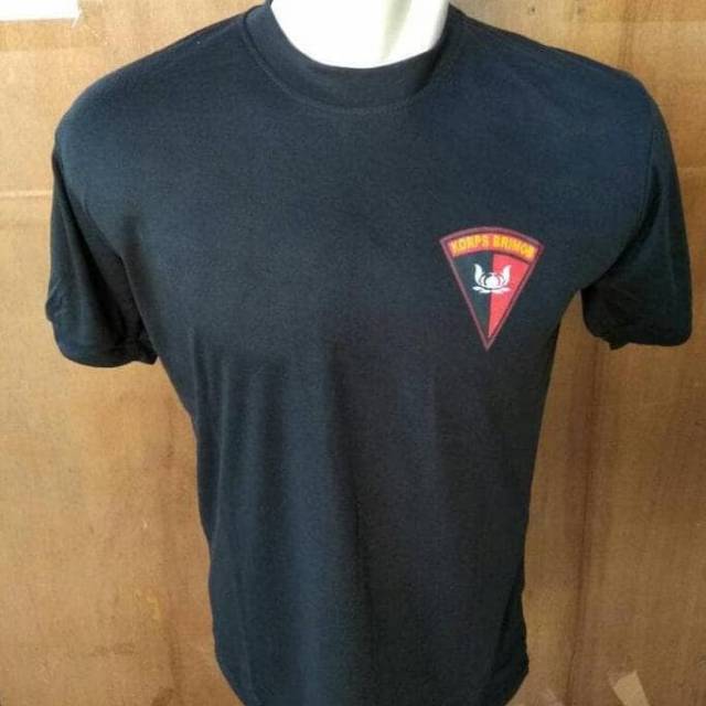 KAOS POLISI - KAOS PRIA - KAOS OBLONG BRIMOB (WARNA HITAM)