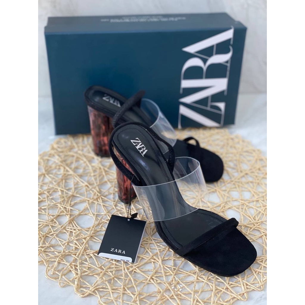 Zara LEOPARD HEELS SLINGBACK Sandals Premium Import