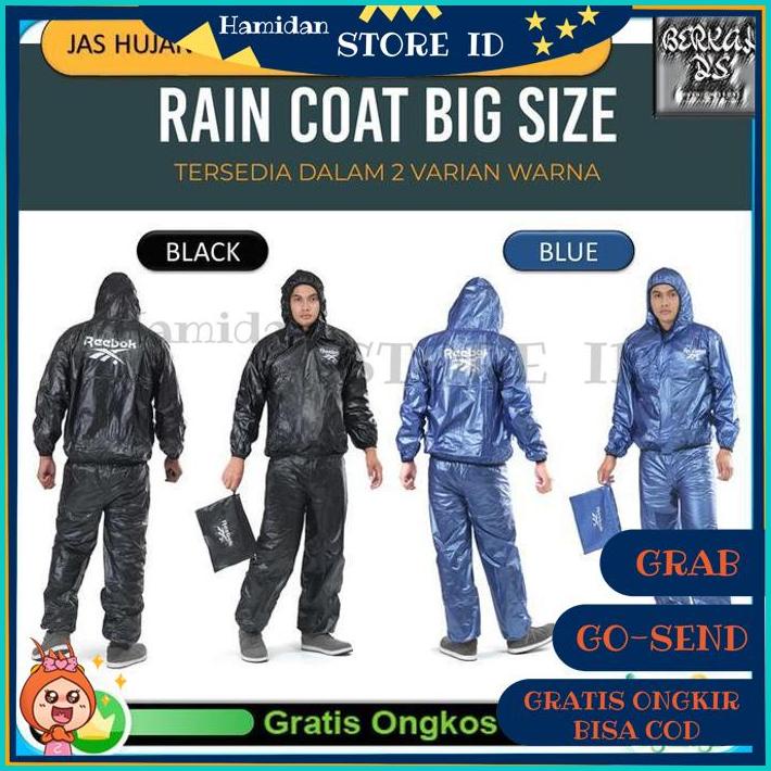Jas Hujan Big Size Setelan Jaket Celana Pria Wanita Sauna Suit Lari TERBATAS