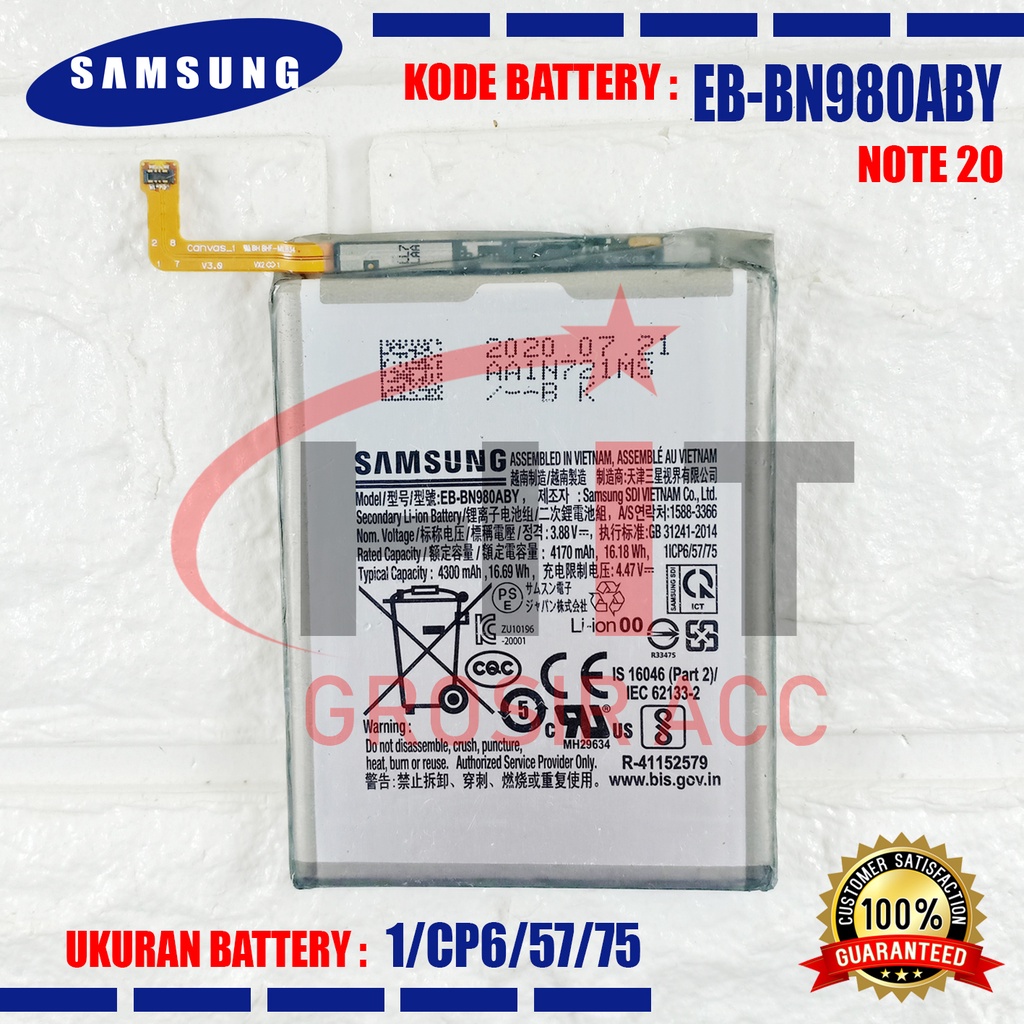 Battery Baterai EB-BN980ABY For Samsung Galaxy Note 20