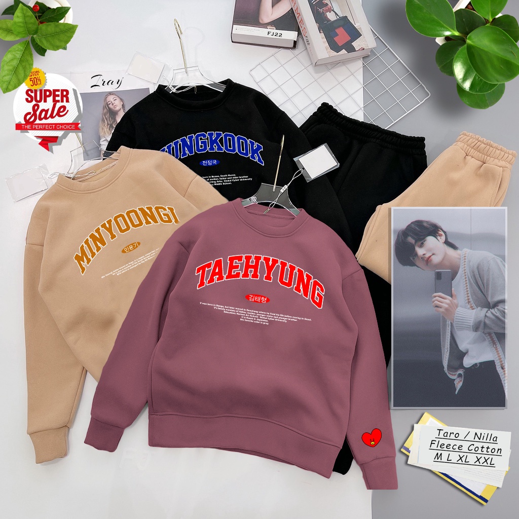 Sweater ( TEBAL ) Jungkook BTS Korea Style | Sweater Pria &amp; Wanita Terbaru | Dhea Fashion | Untitres