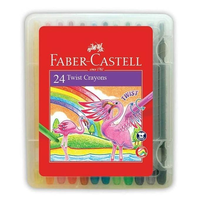 

(BISA COD) Krayon Crayon Putar 24 warna Faber-Castell 24 Twist Crayons BERMUTU Kode 456