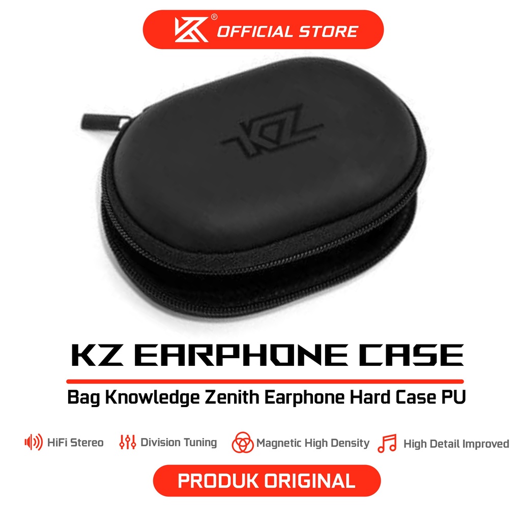 Jual KZ Case Earphone Black Square Type PU Case Earphone Case Bag