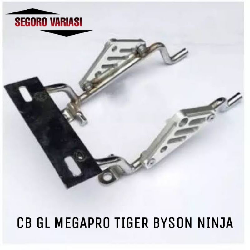 A048 Kupingan Cnc Tralis ~ plat nomer breket lampu depan pesek daymaker braket bracket pangkon duduk