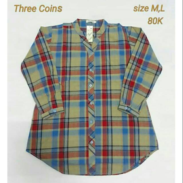 Kemeja cewek murah / kemeja three coins murah/ kemeja branded murah / tunik murah
