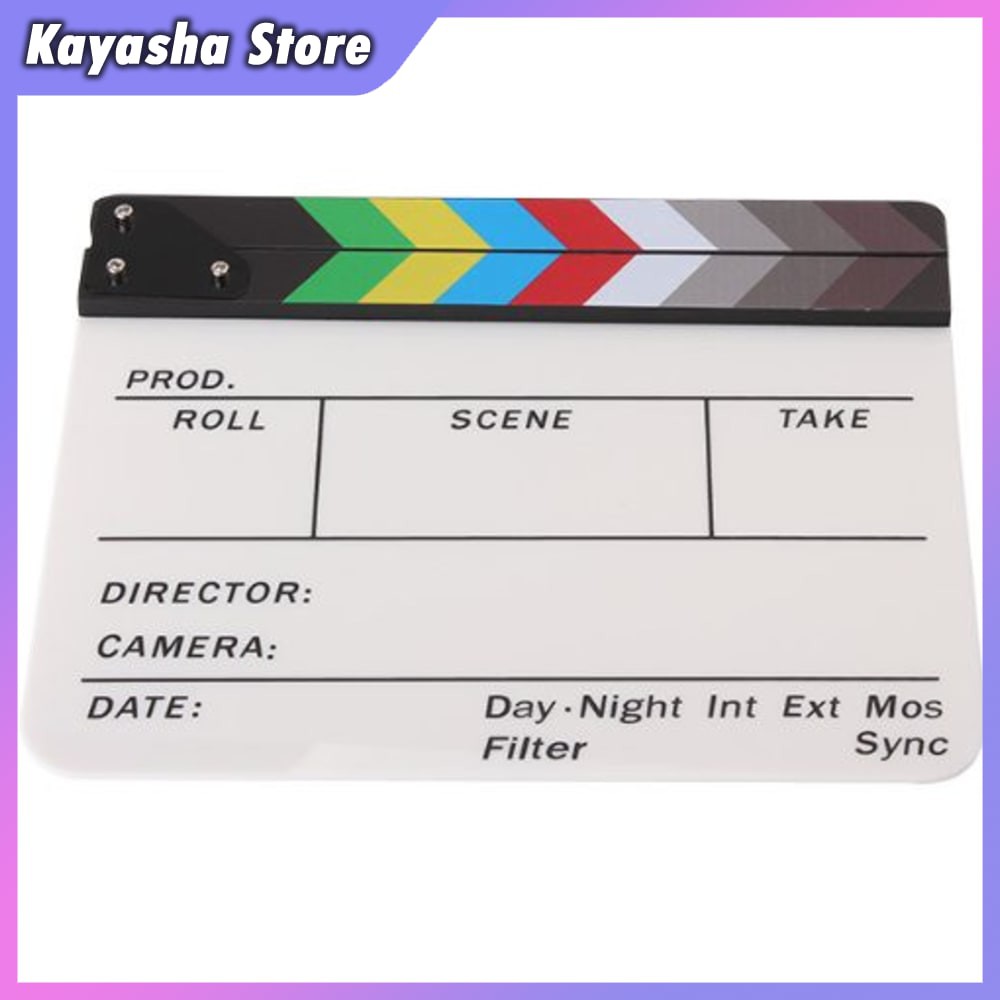 

KYS PROFESIONAL CLAPPER BOARD COLORFUL ACRYLIC WHITE OMCSD2WH