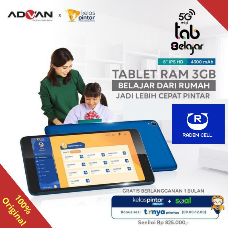Advan Tab 8 Belajar Ram 3/16 GB Tablet Android 4G LTE Tab Android 4G Murah Tablet 4G Garansi Resmi