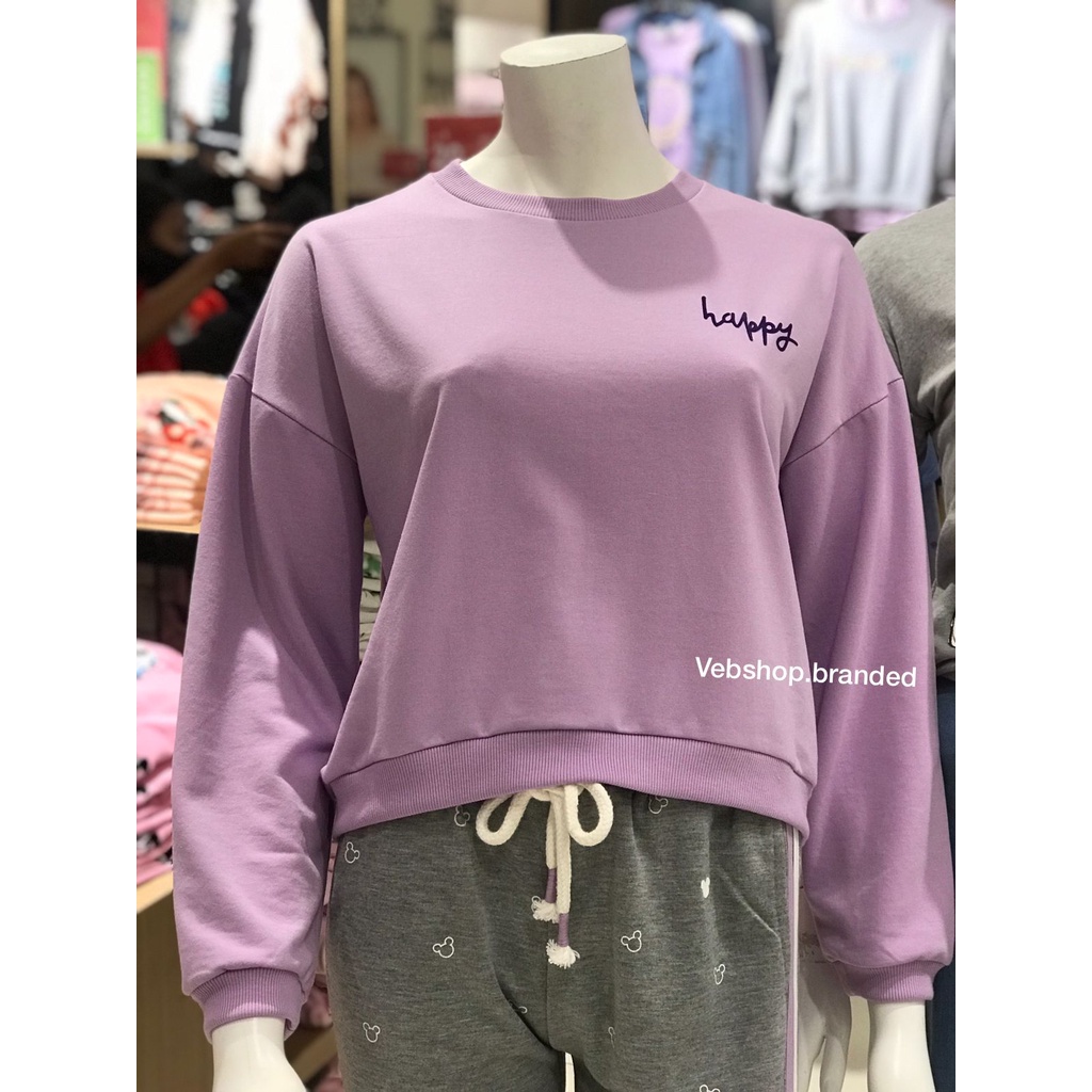 Disney Nevada Sweater wanita / remaja oversize lilac