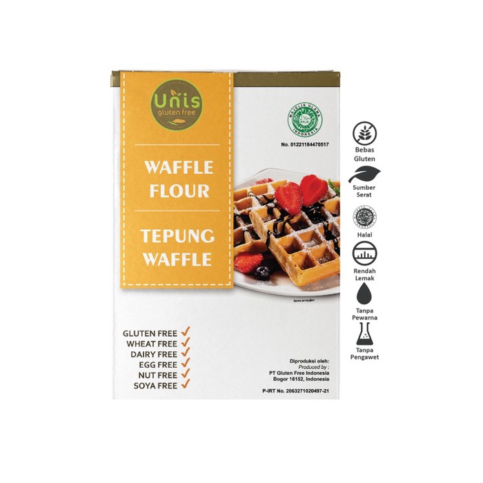 

PROMO [COD] Unis Gluten Free Tepung Waffle Bebas Gluten (500 gram)