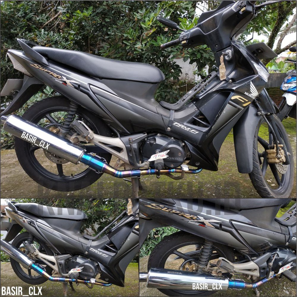 Leher Header Knalpot Supra X 125 PNP Silencer Standart Blu bac 74