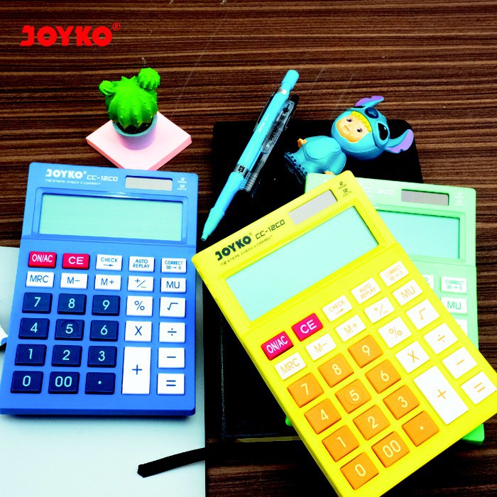 

Joyko Calculator CC-12CO ( Biru / Kuning / Hijau ) ( IRRA STORE )