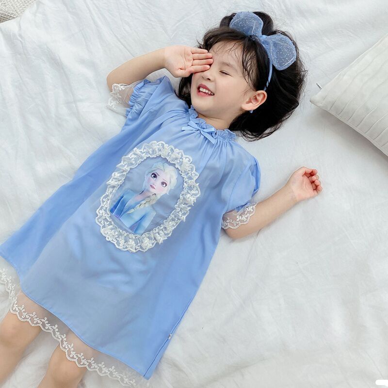 HappyOliver BLUE ICE EBV Baju Anak Perempuan Dress Setelan Renda Import Berkualitas