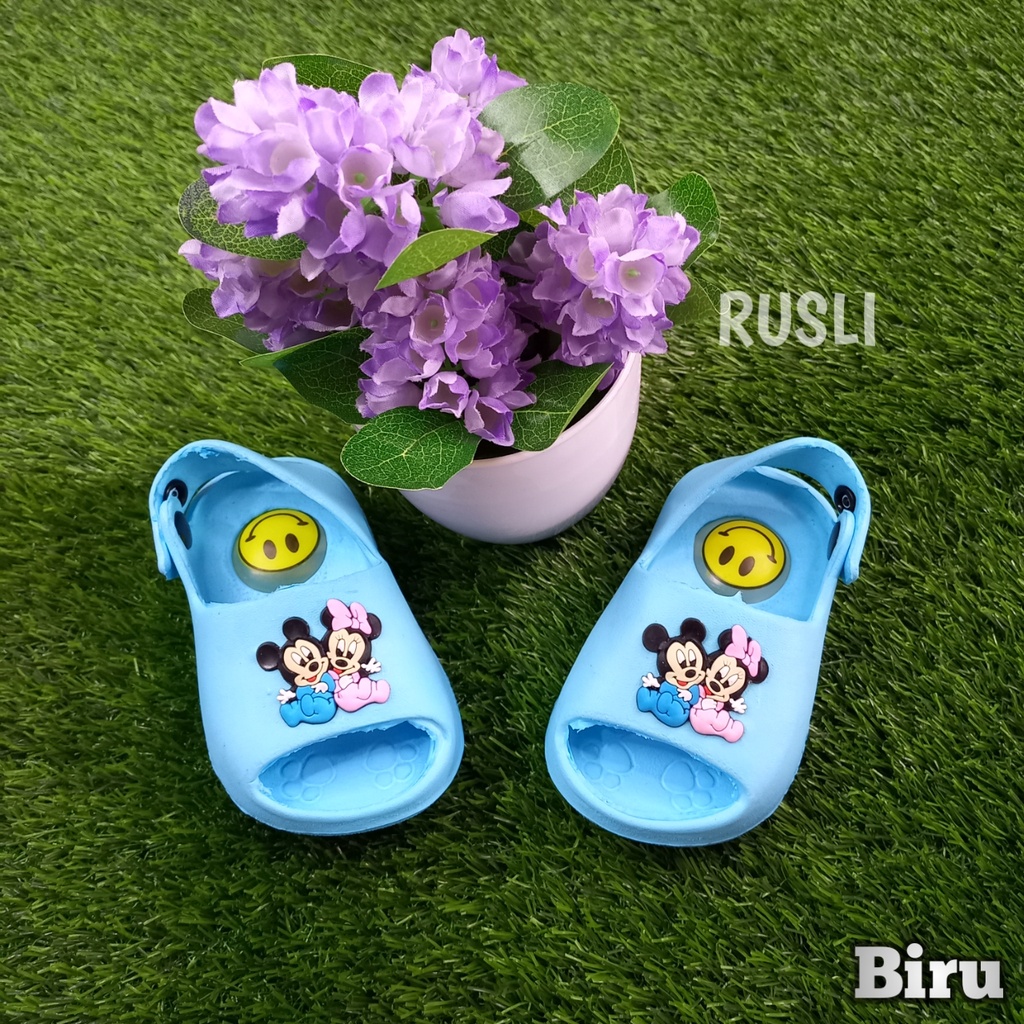 (COD) Sandal Baim Anak Bayi Bunyi Cit Cit Karet Motif Mickey Yutu 725