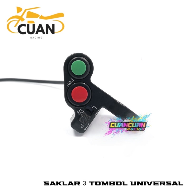 Promo Saklar Kiri Domino On Off TOMBOL HIJAU MERAH Lampu Saklar Kiri Klakson Plus Tombol Sen Universal TOMBOL  HIJAU MERAH