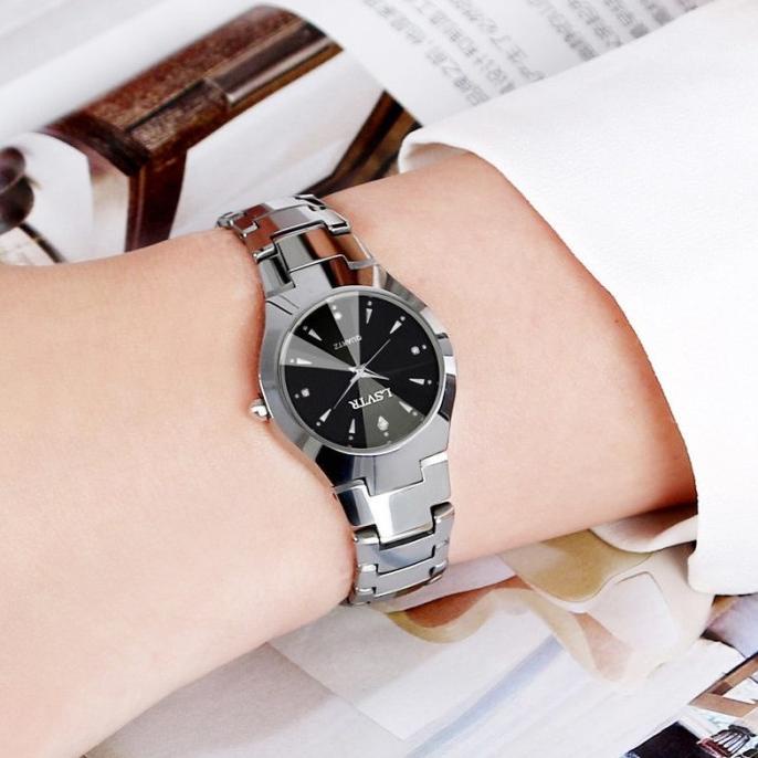 jam tangan wanita original LSVTR anti air tali stainless steel