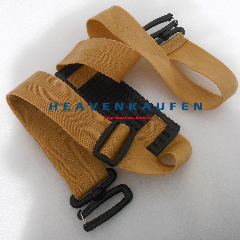 Tali Selempang Tas Strap Tas Pria Lebar 3,8 cm Warna Khaki Kopi Susu Kait Model Huruf S