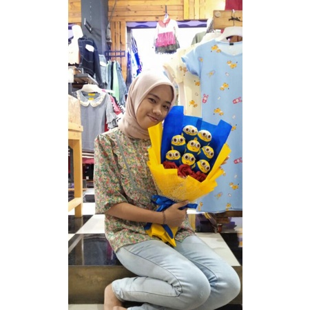 Buket  boneka Minion 8 boneka/buket minion/minions