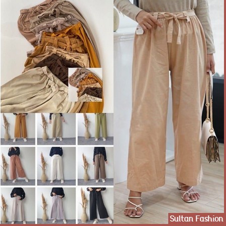 kulot yomi /kulot salur / celana wanita /hem varina y / hem salur