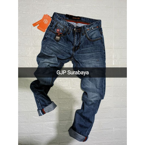 Barang baru celana jeans pria pensil skinny premium size 27 - 38