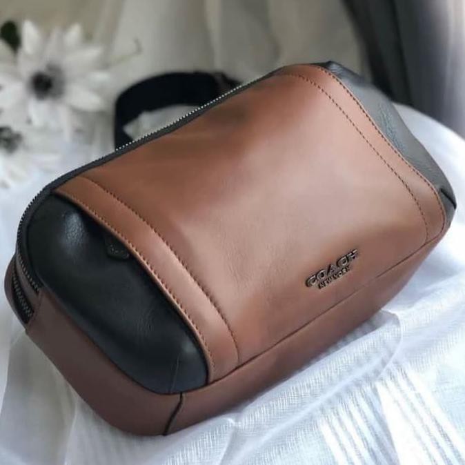 RESPON CEPAT TAS SELEMPANG PRIA IMPORT■ TAS COACH ORIGINAL / COACH GRAHAM UTILITY SADDLE BLACK