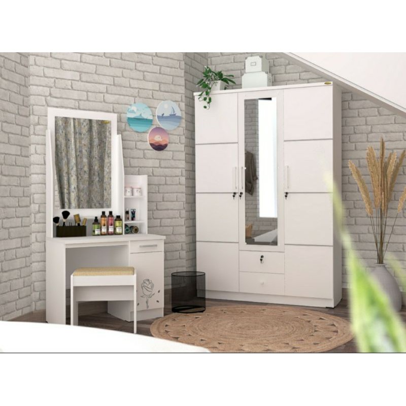 Lemari Pakaian 3pintu Partikel /trinityjayafurniture